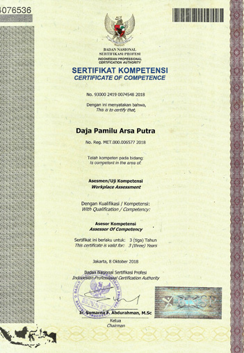 sertifkat asesor
